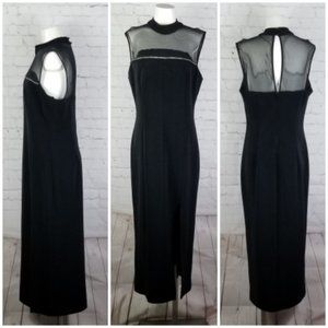 Betsy & Adam Black Evening Dress
